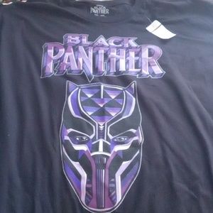 Mens 2XL new black panther marvel shirt MCU